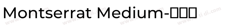 Montserrat Medium字体转换